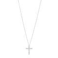 Platinum Diamond Large Cross Pendant Necklace