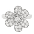 18K White Gold Diamond Small Frivole Ring 48 4.5