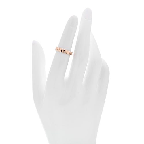 18K Pink Gold 3.5mm LOVE Wedding Band Ring 49 4.75