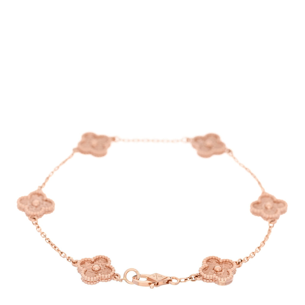 18K Rose Gold 6 Motifs Sweet Alhambra Bracelet