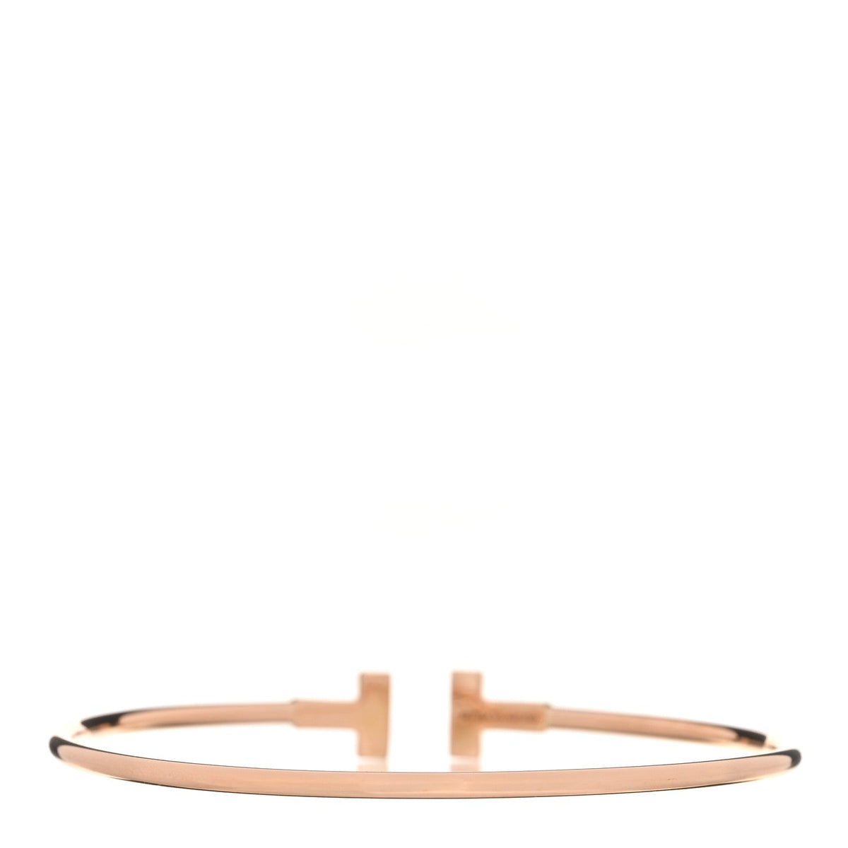 18K Rose Gold Narrow T Wire Bracelet