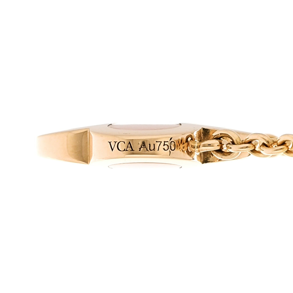 18K Yellow Gold Mother of Pearl Pure Alhambra Pendant Necklace