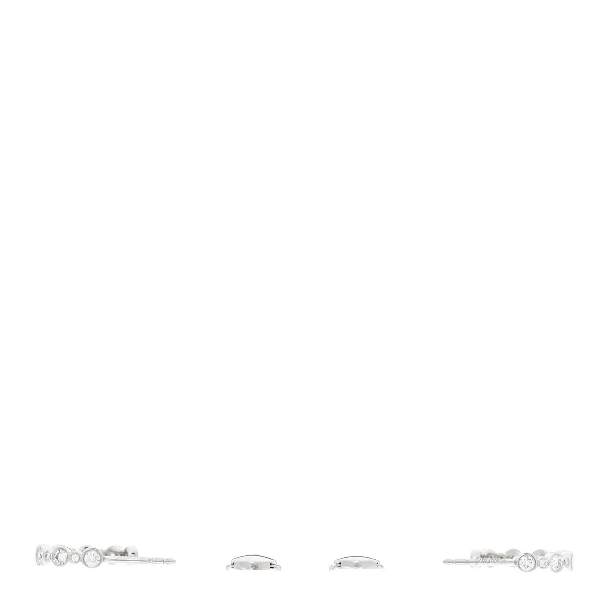 Platinum Diamond Jazz Hoop Earrings