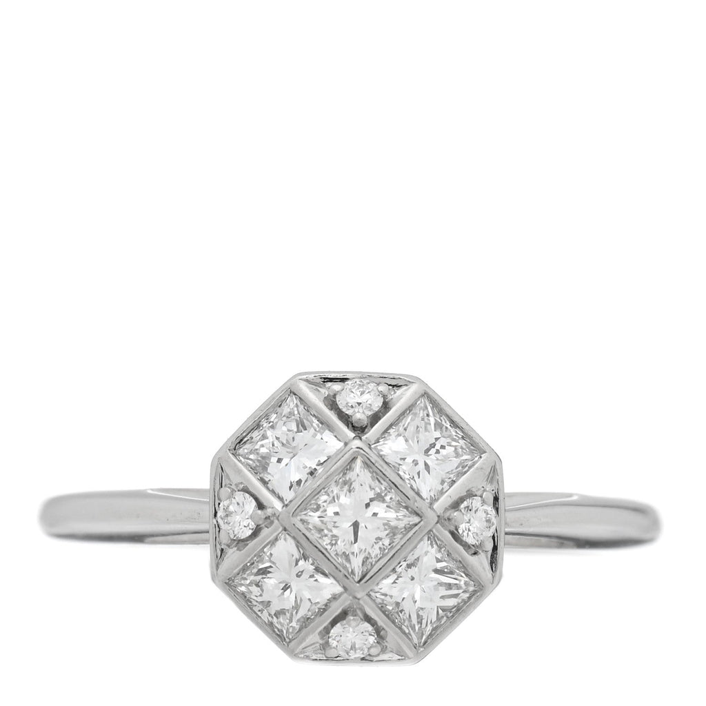 Platinum Diamond Mosaic Ring 51 5.75