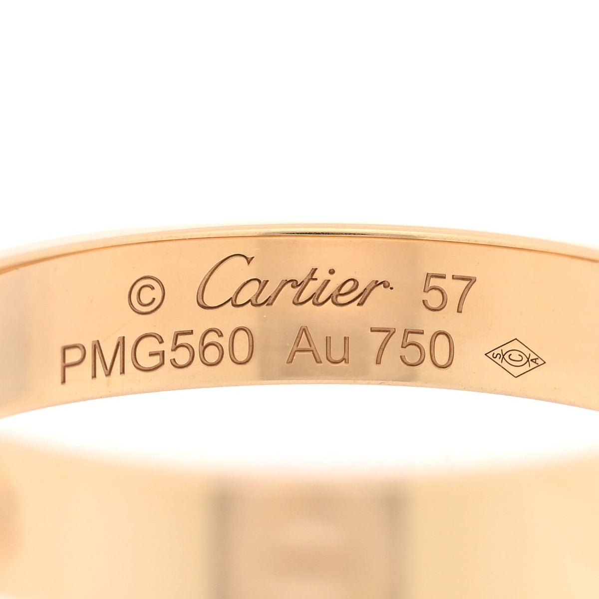 18K Yellow Gold 3.5mm LOVE Wedding Band Ring 57 8