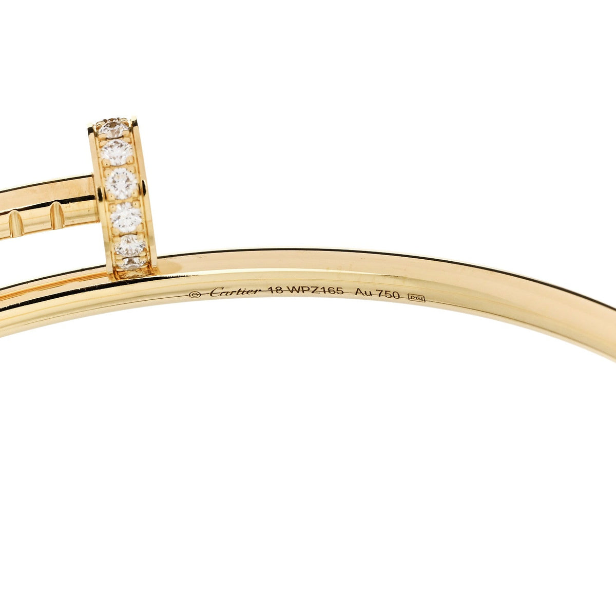 18K Yellow Gold Diamond Small Juste Un Clou Bracelet 18