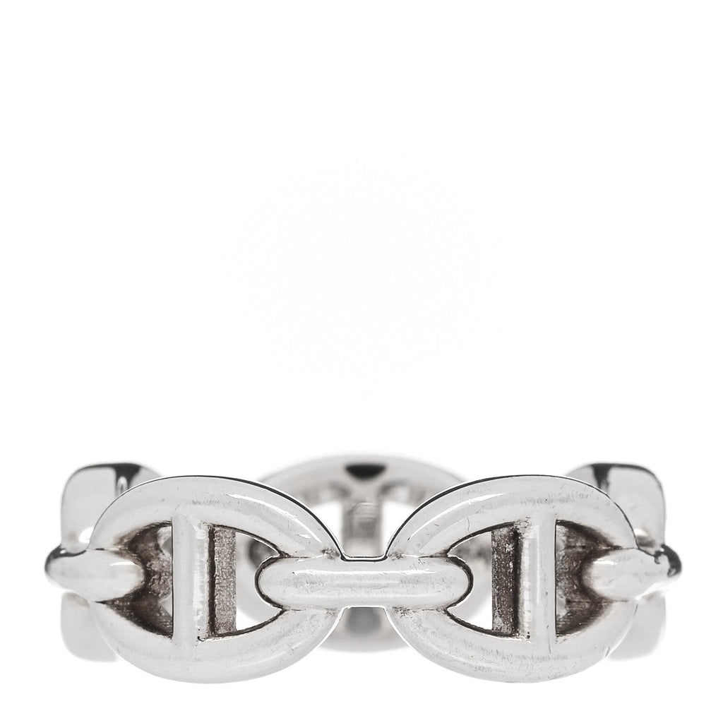 Sterling Silver PM Chaine d'Ancre Enchainee Band Ring 52 6