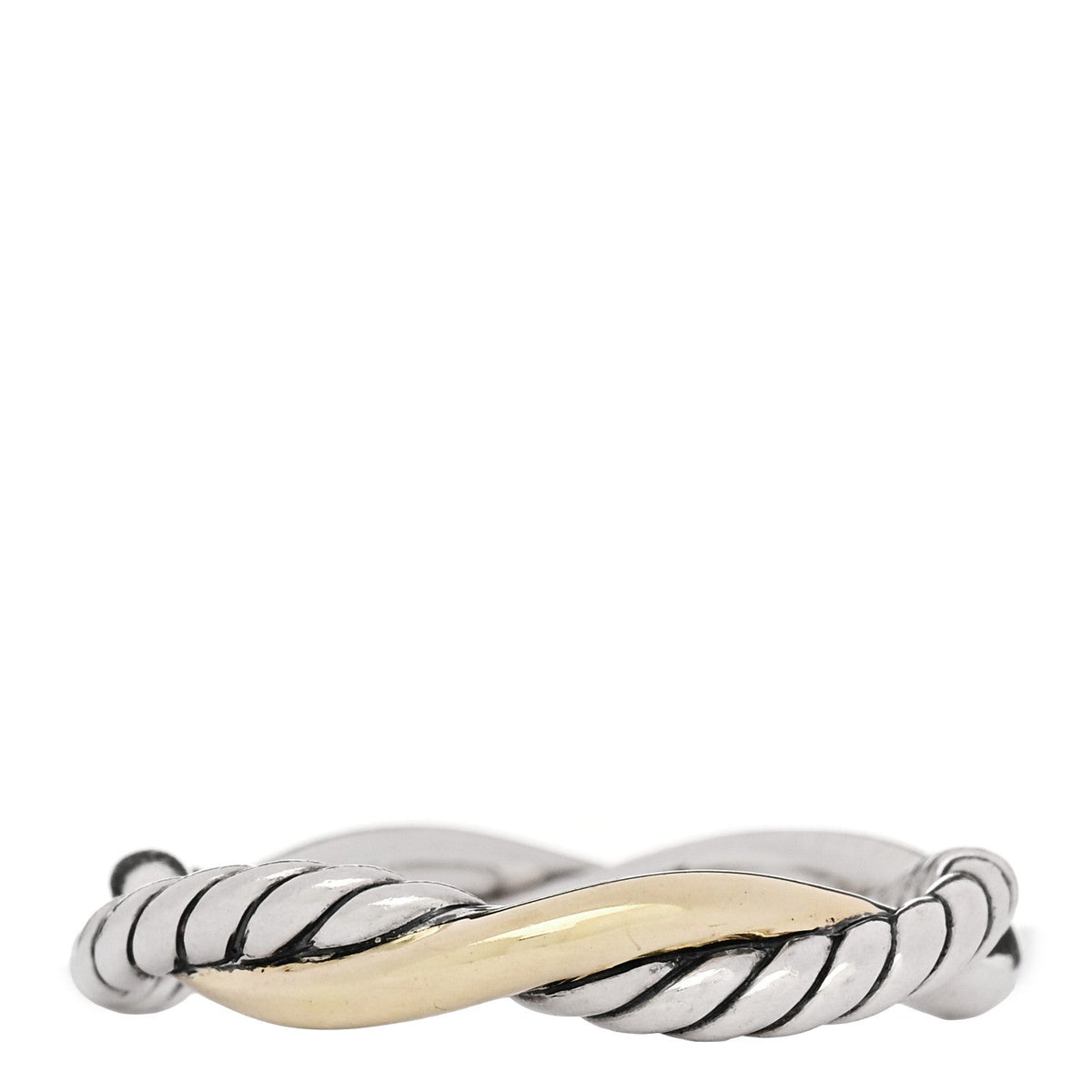Sterling Silver 14K Yellow Gold Petite Infinity Band Ring 52 6
