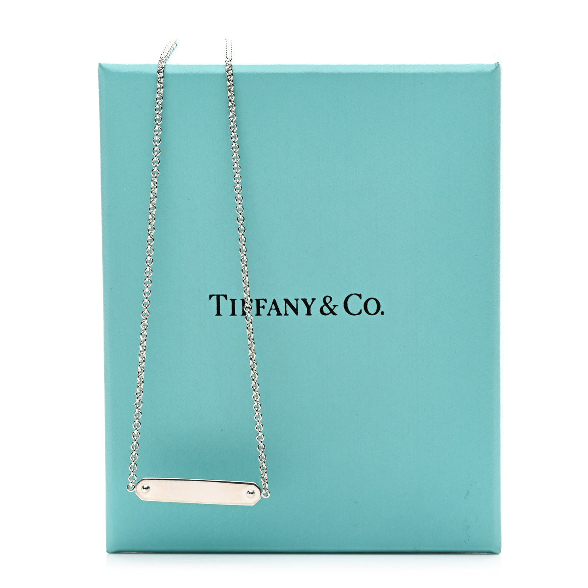 Sterling Silver Tag Chain Necklace