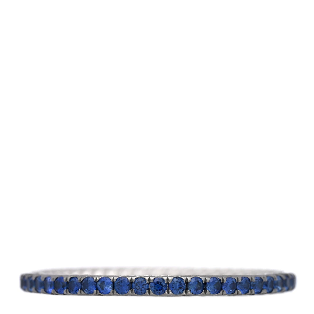 Platinum Blue Sapphire 1.85mm Eden Eternity Band Ring 66 11.5