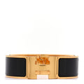 Enamel Wide Clic Clac H Bracelet GM Black