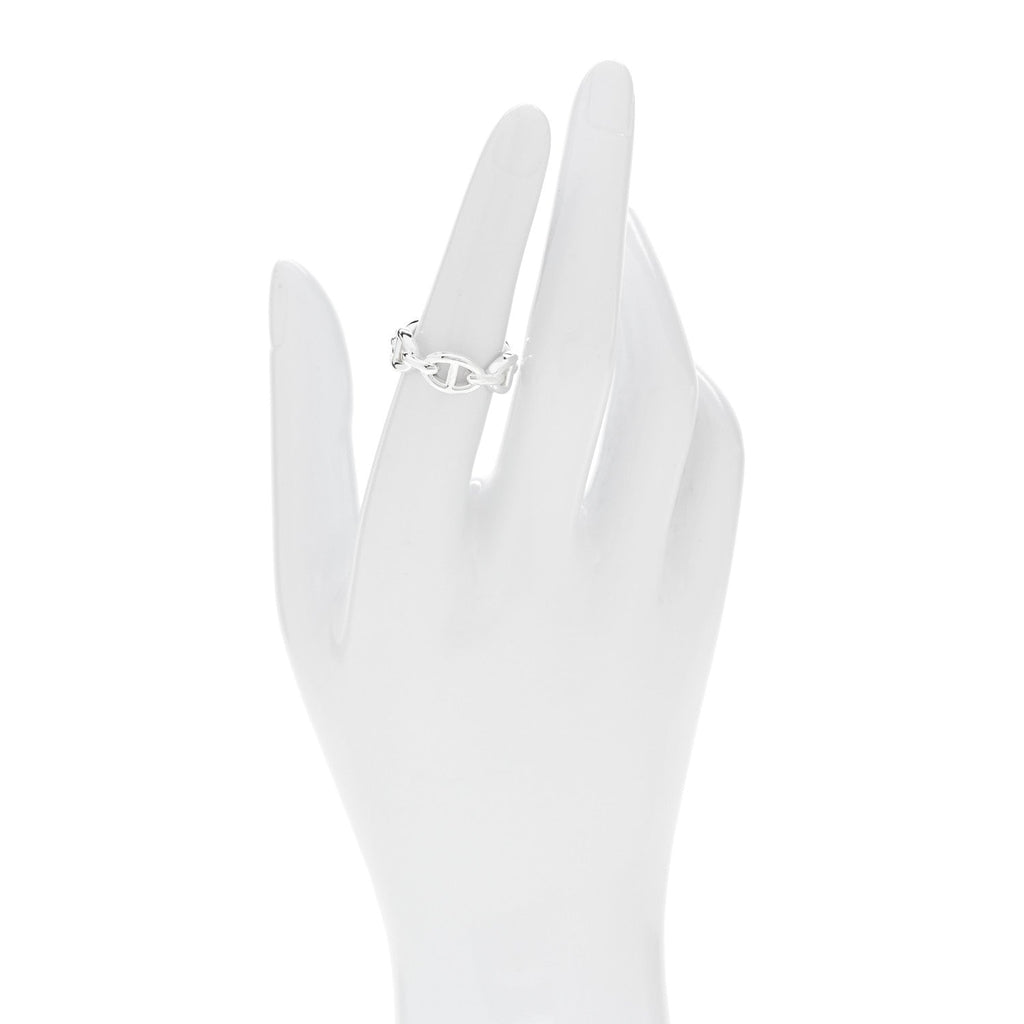 Sterling Silver PM Chaine d'Ancre Enchainee Band Ring 52 6