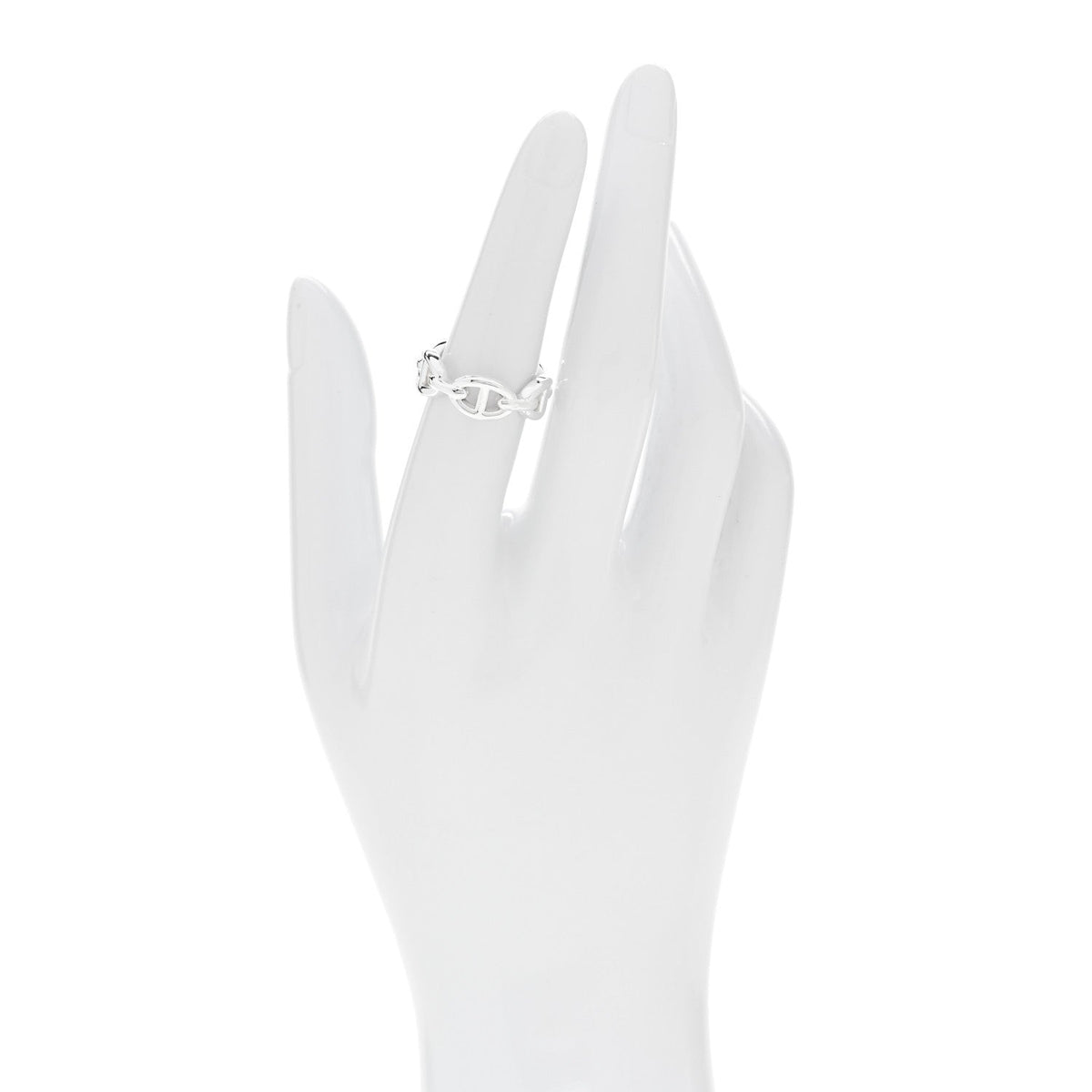Sterling Silver PM Chaine d'Ancre Enchainee Band Ring 52 6