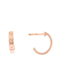 18K Pink Gold Small LOVE Hoop Earrings