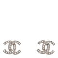 Crystal CC Earrings Silver