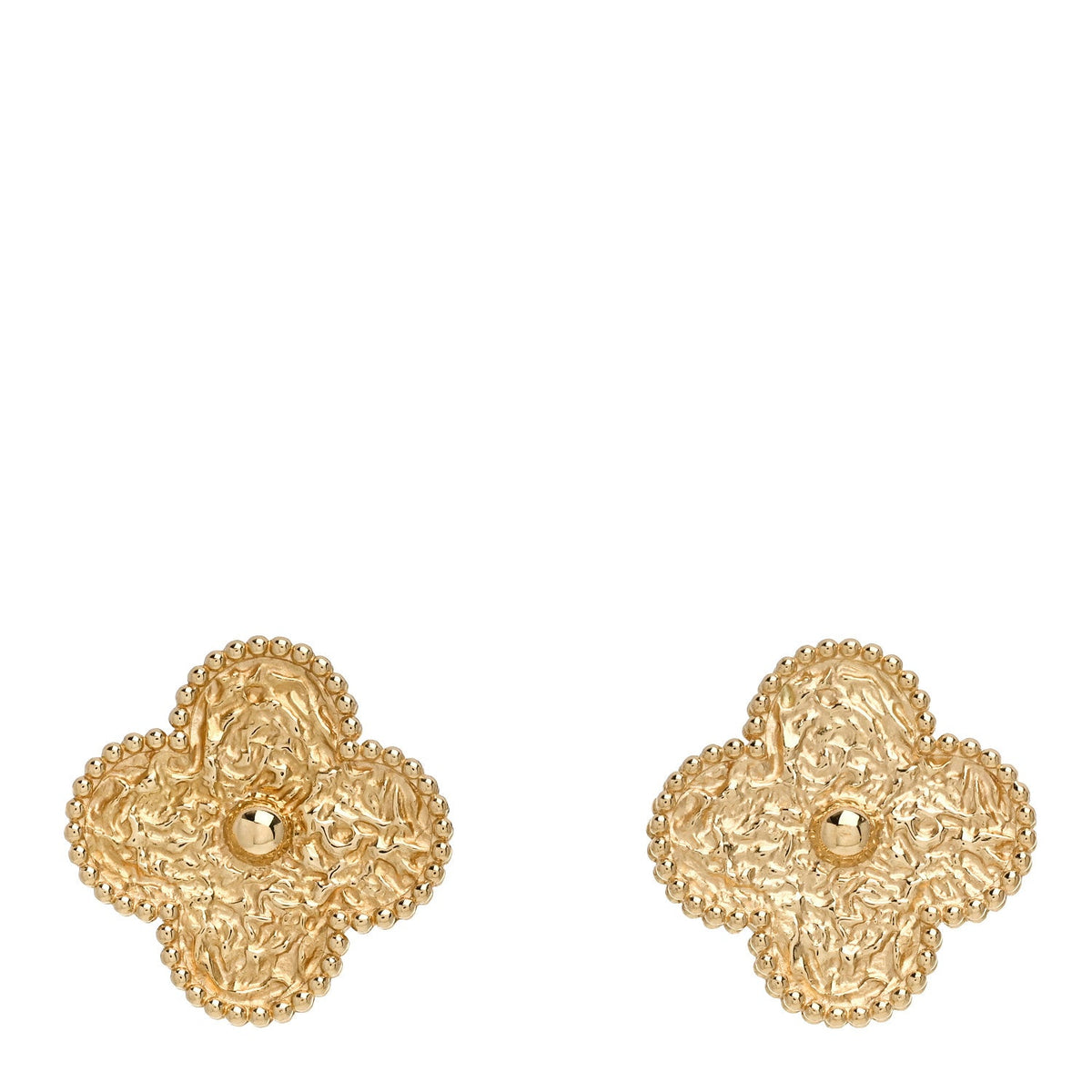 18K Yellow Gold Magic Alhambra Clip On Earrings