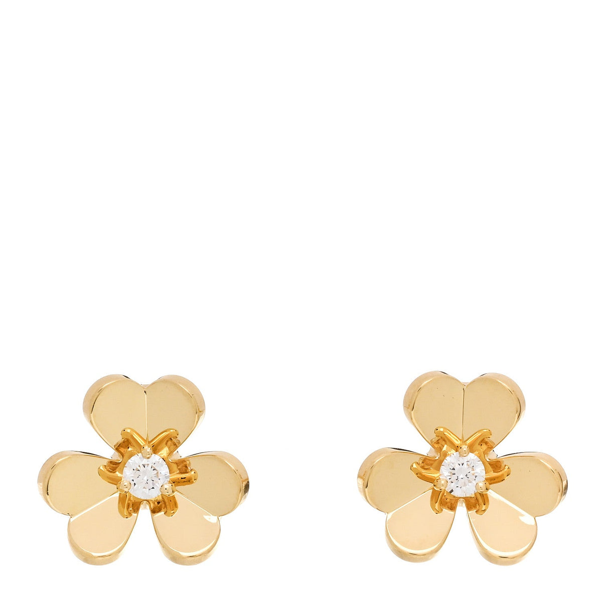 18K Yellow Gold Diamond Mini Frivole Earrings