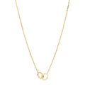 18K Yellow Gold Diamond Interlocking LOVE Necklace