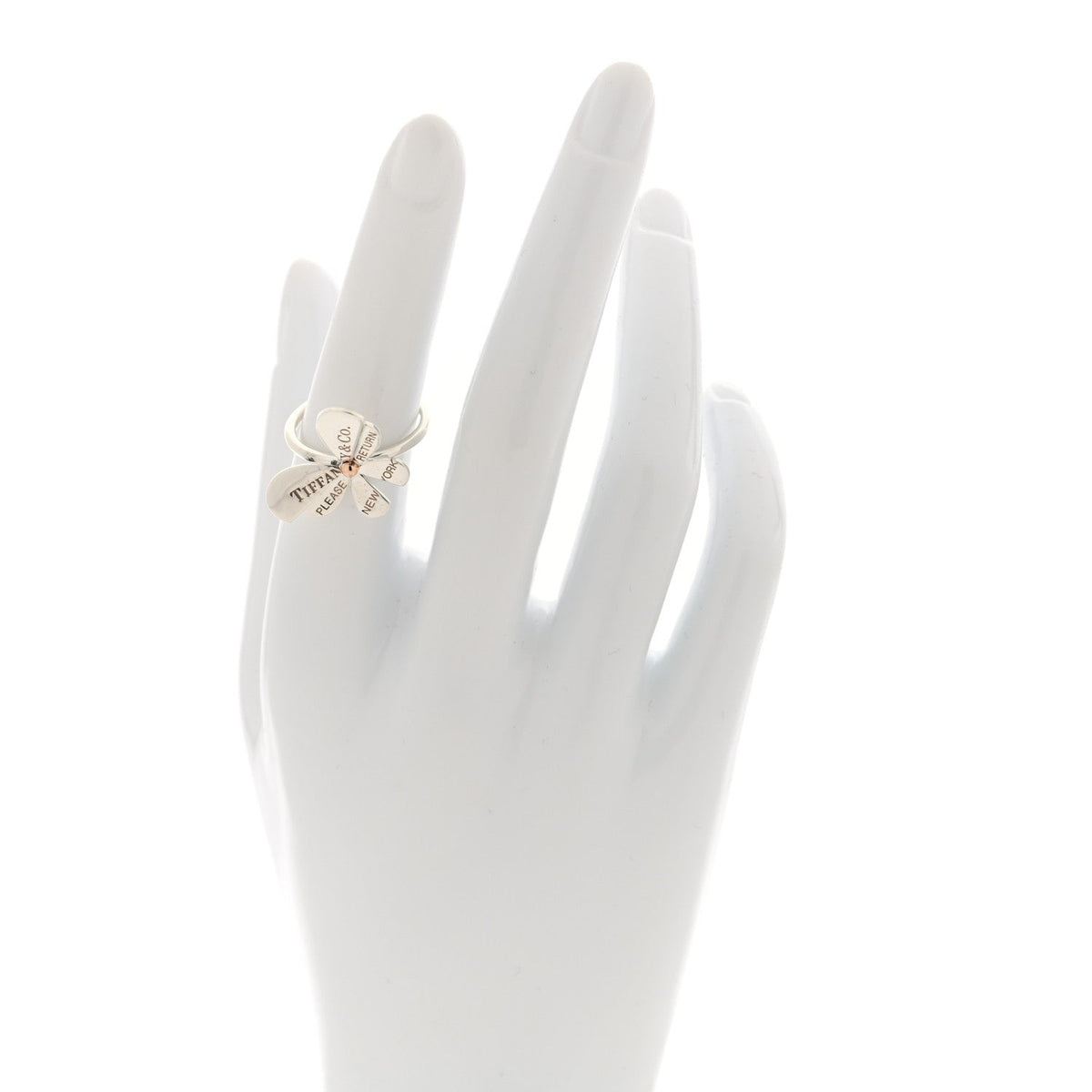 Sterling Silver 18K Rose Gold Return to Tiffany Love Bugs Butterfly Ring 49 5