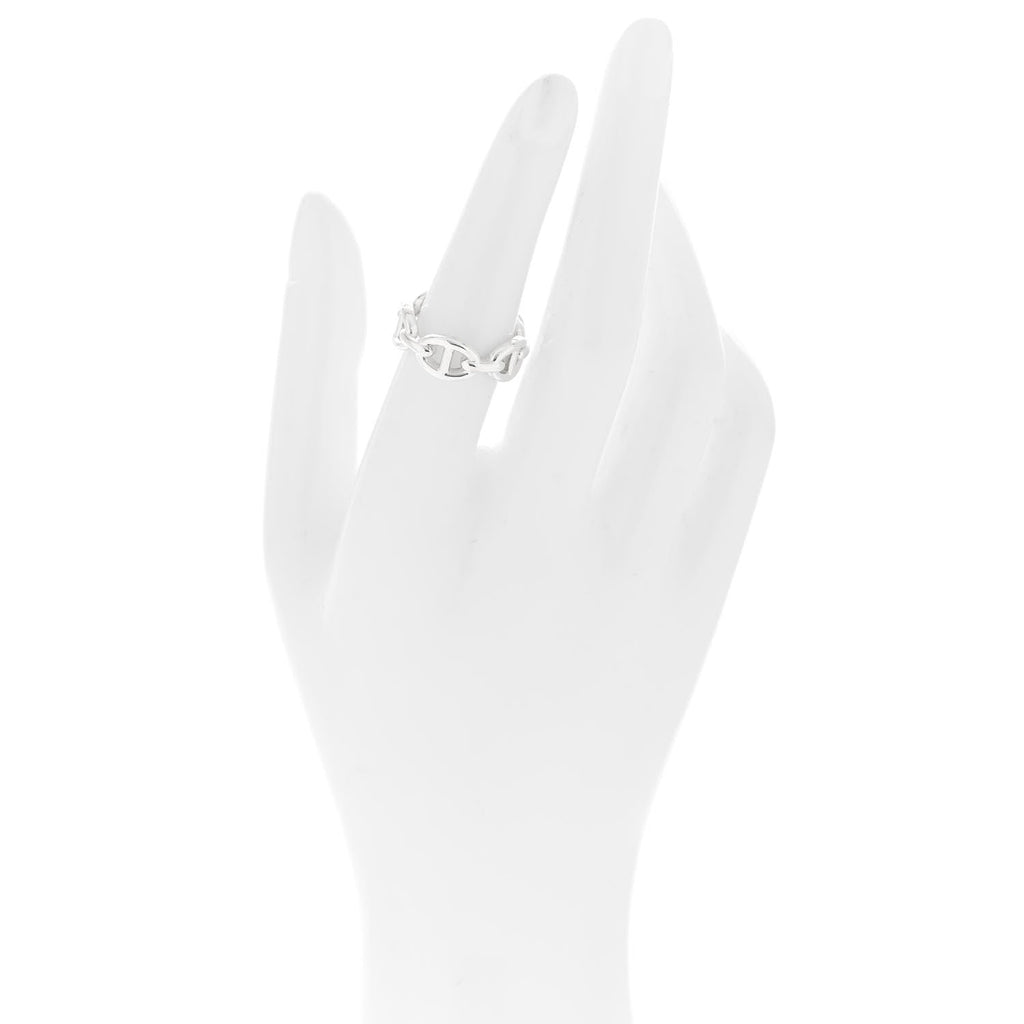 Sterling Silver PM Chaine d'Ancre Enchainee Band Ring 52 6