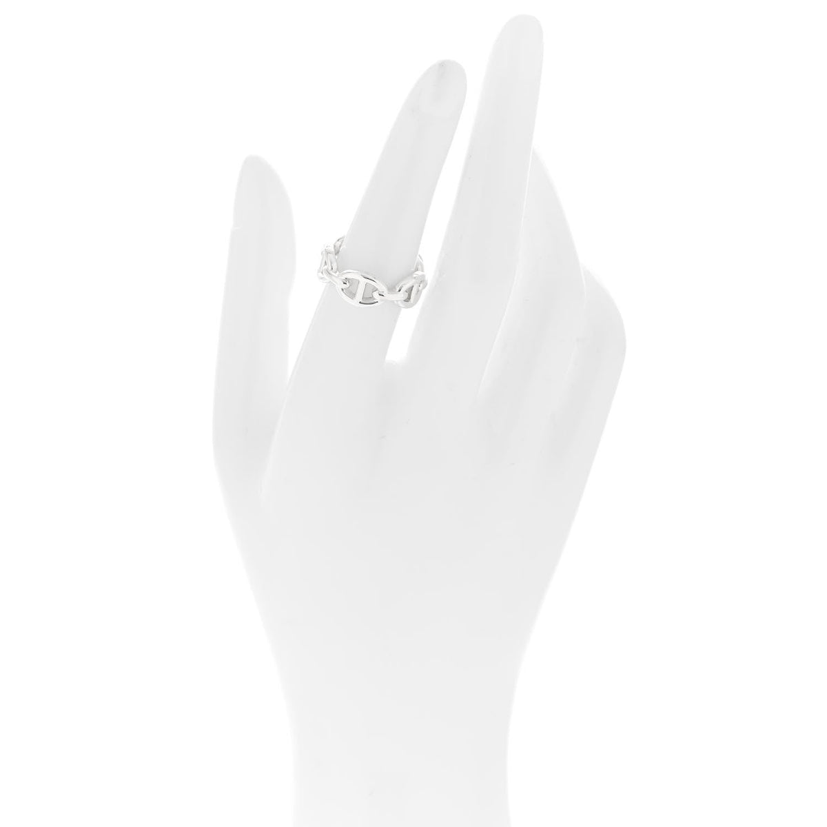 Sterling Silver PM Chaine d'Ancre Enchainee Band Ring 52 6