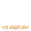 18K Yellow Gold Diamond Pave PM Kelly Chaine Bracelet ST