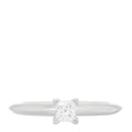 Platinum Diamond .20ct Solitaire Princess Cut Engagement Ring 47 4.25