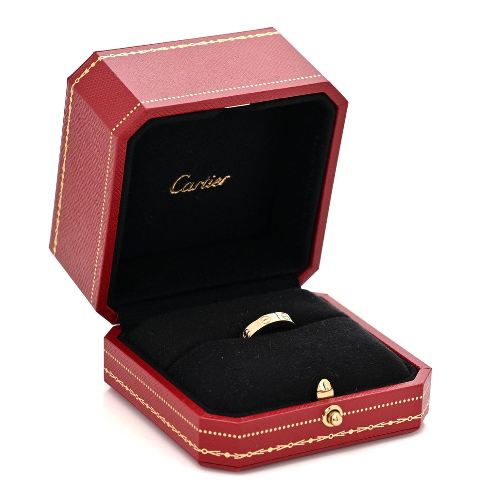 18K Yellow Gold 3.5mm LOVE Wedding Band Ring 48 4.5