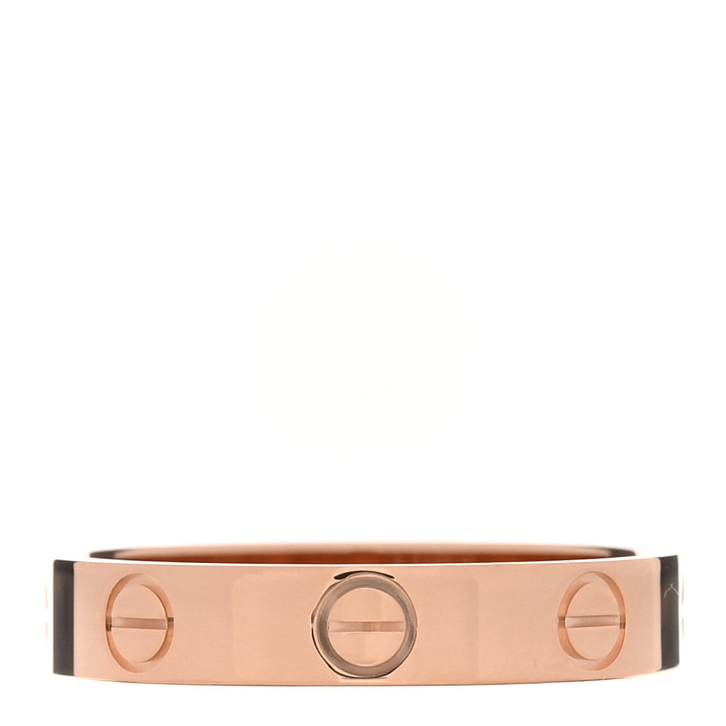 18K Pink Gold 3.5mm LOVE Wedding Band Ring 53 6.5