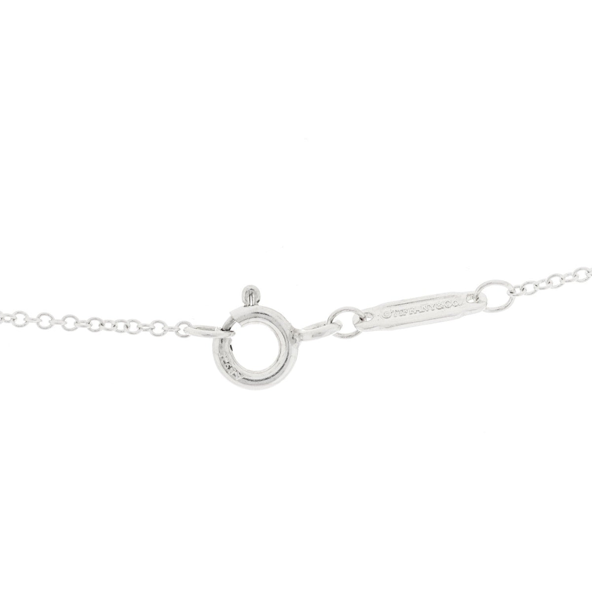 Sterling Silver 18K Rose Gold Mini Return to Tiffany Double Heart Tag Pendant Necklace