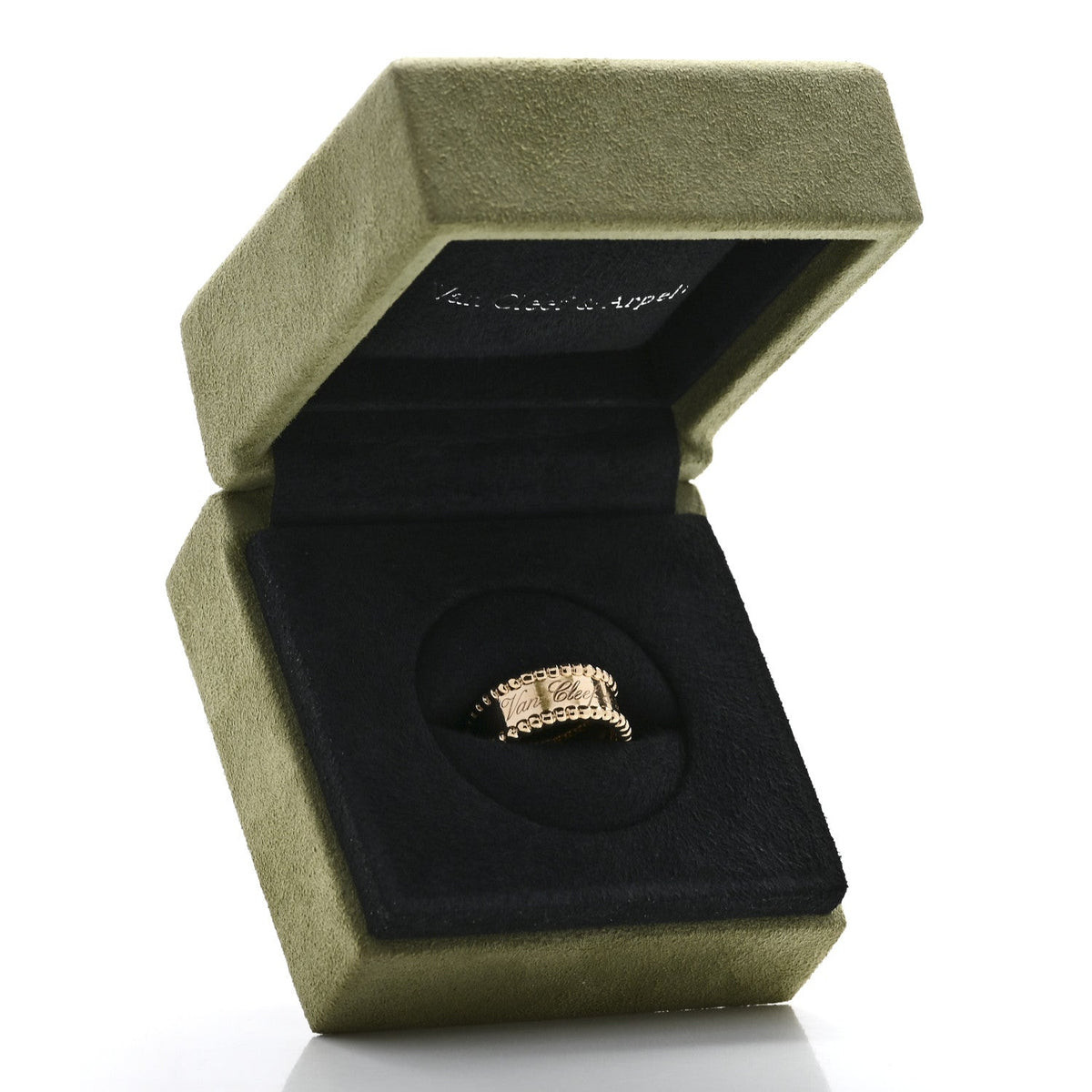 18K Yellow Gold Perlee Signature Ring 46 3.75