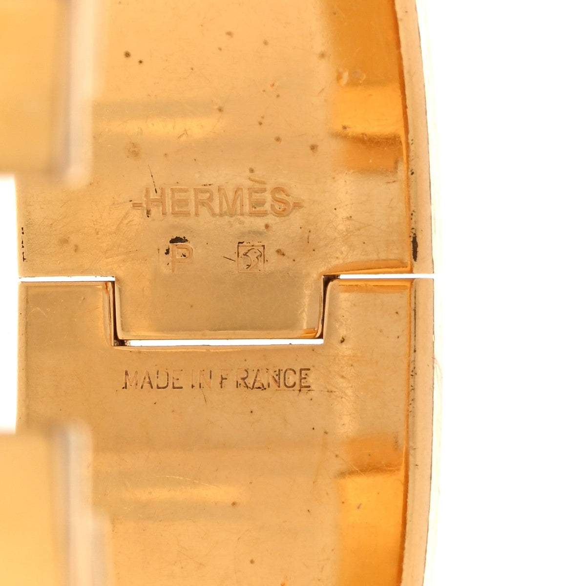 Enamel Wide Clic Clac H Bracelet PM White