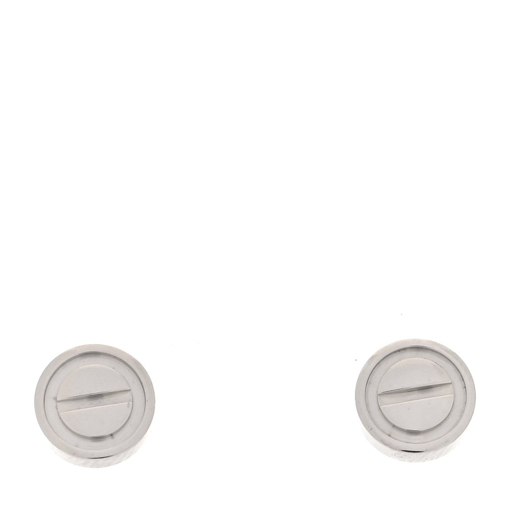 18K White Gold LOVE Earrings