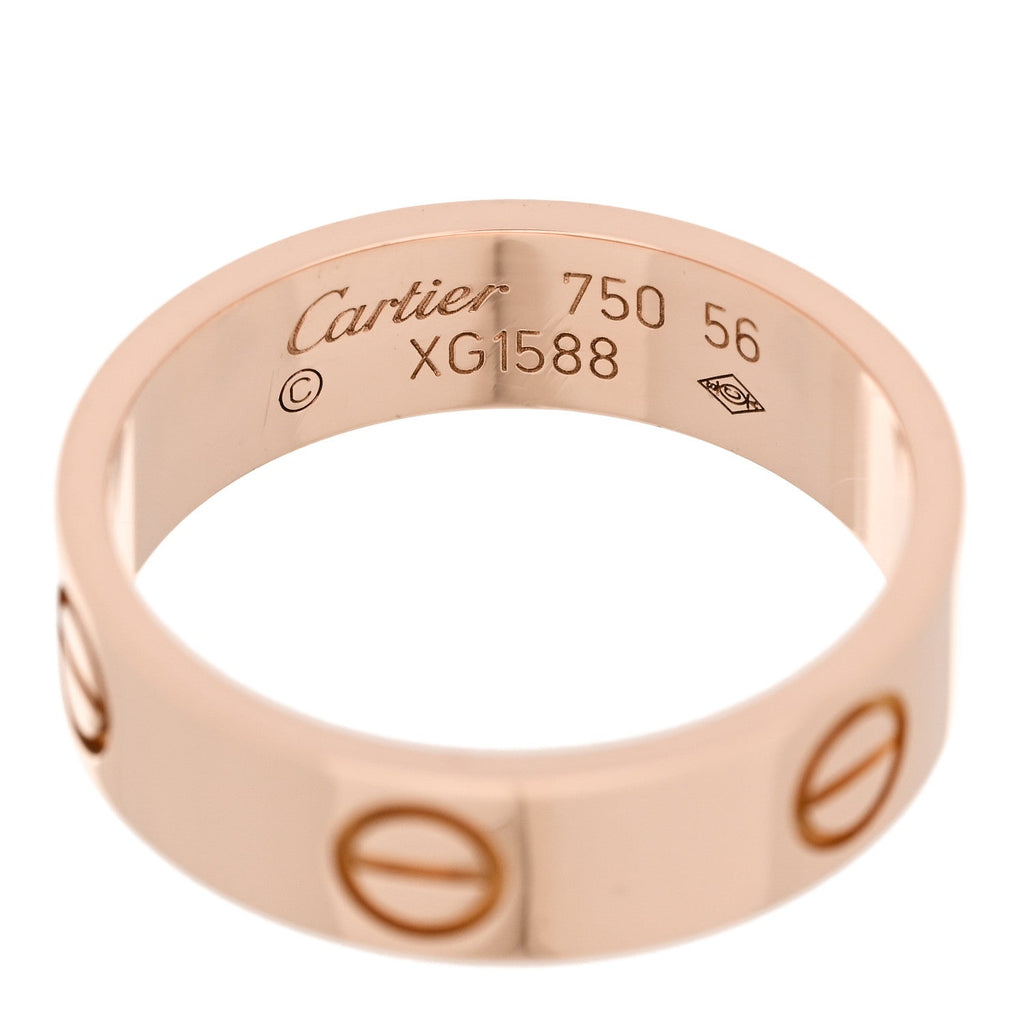 18K Pink Gold 5.5mm LOVE Ring 56 7.75