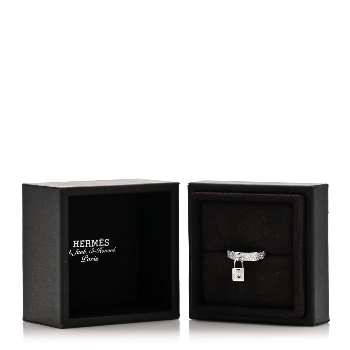 18K White Gold Diamond MM Kelly Clochette Ring 50 5.25