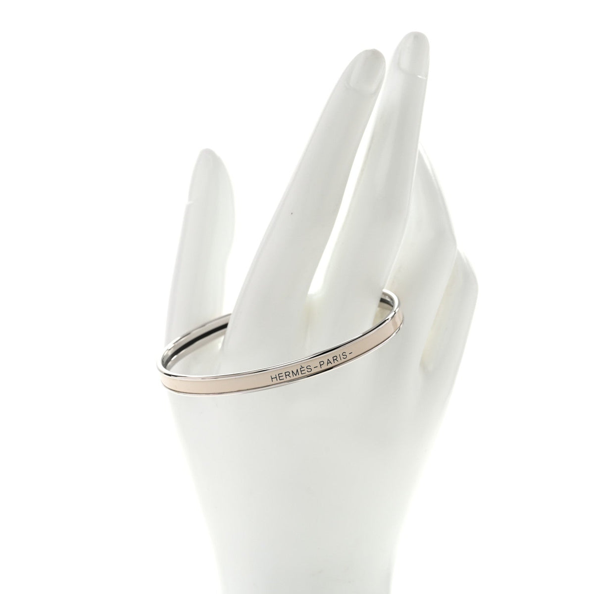 Enamel Printed Extra Narrow Uni Bracelet 65 Creme