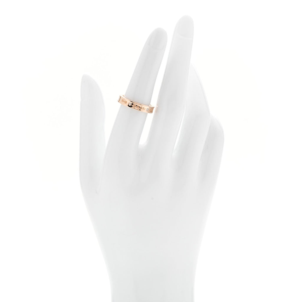 18K Rose Gold Diamond Narrow 1837 Ring 52 6