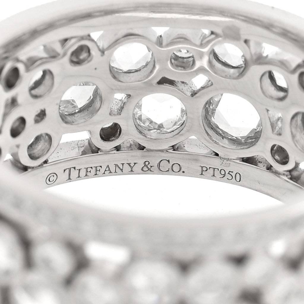 Platinum Diamond Cobblestone Band Ring 57 8