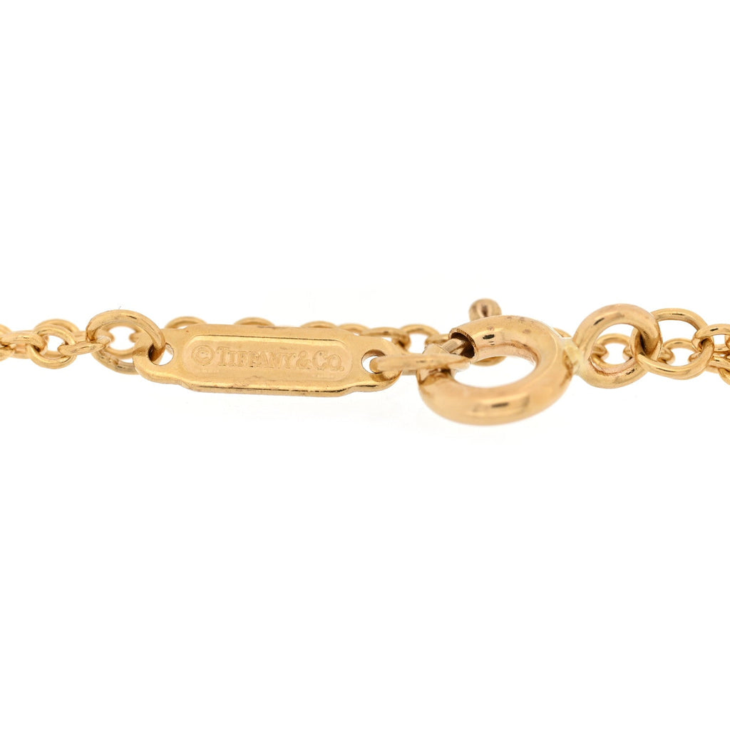 18K Yellow Gold Diamond T Double Chain Bracelet