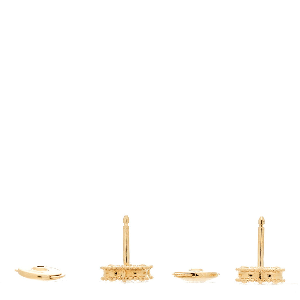 18K Yellow Gold Black Onyx Sweet Alhambra Earrings