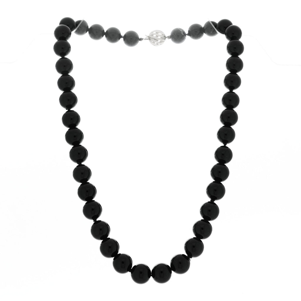 Sterling Silver Black Onyx 10mm Paloma Picasso Bead Necklace