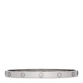 18K White Gold Brushed Finish LOVE Bracelet 21
