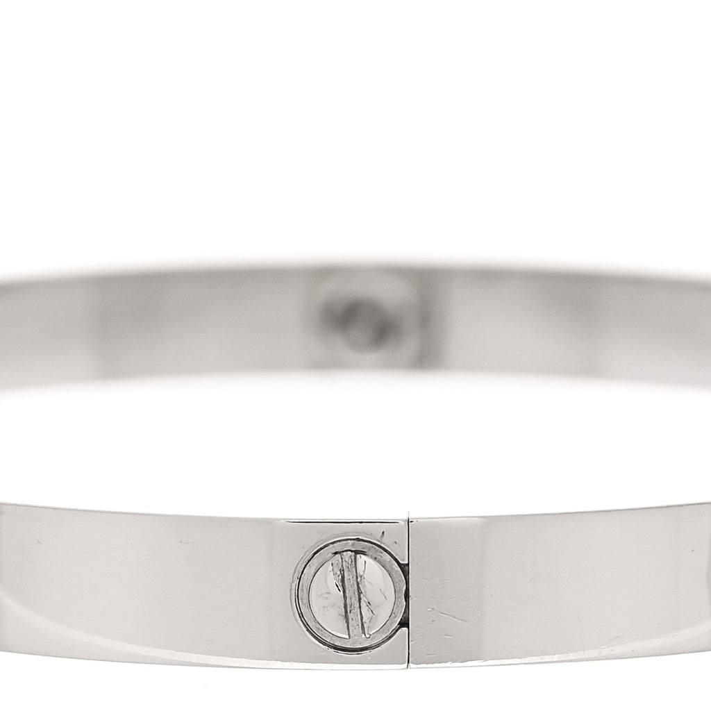 18K White Gold LOVE Bracelet 20