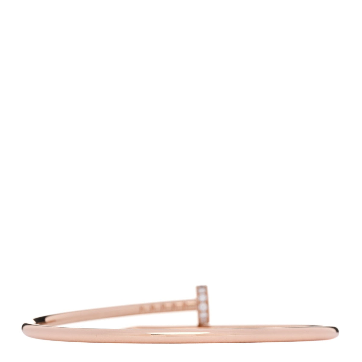 18K Pink Gold Diamond Small Juste Un Clou Bracelet 15