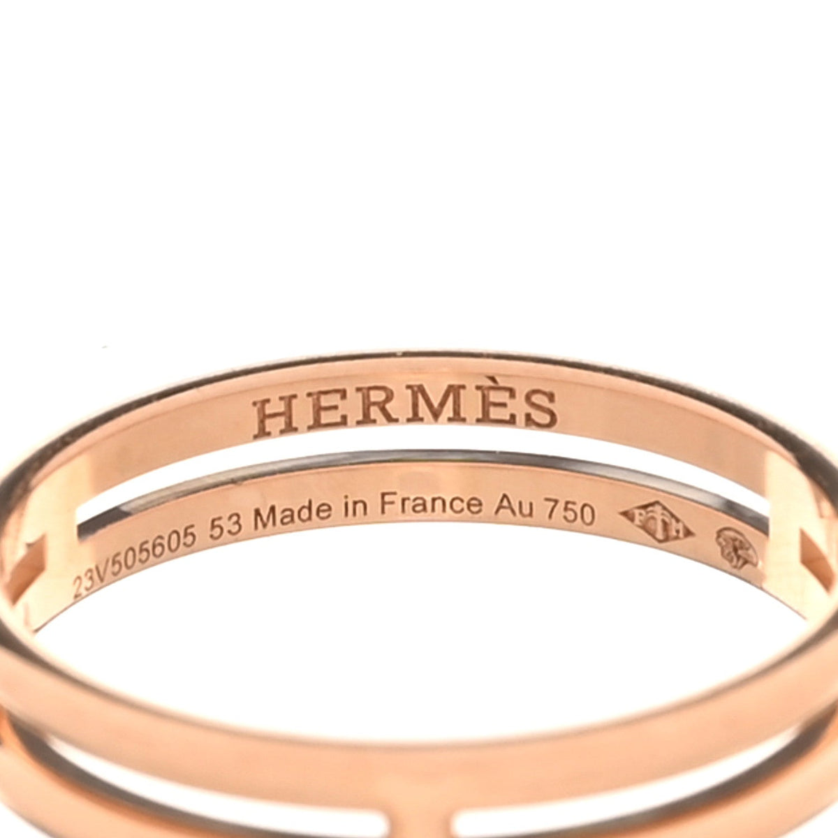 18K Rose Gold Ariane Wedding Band Ring 53 6.5