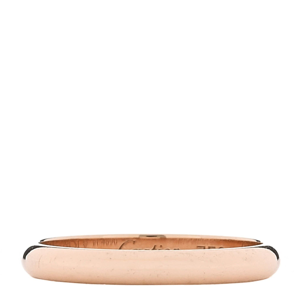 18K Pink Gold 2.5mm 1895 Wedding Band Ring 51 5.75