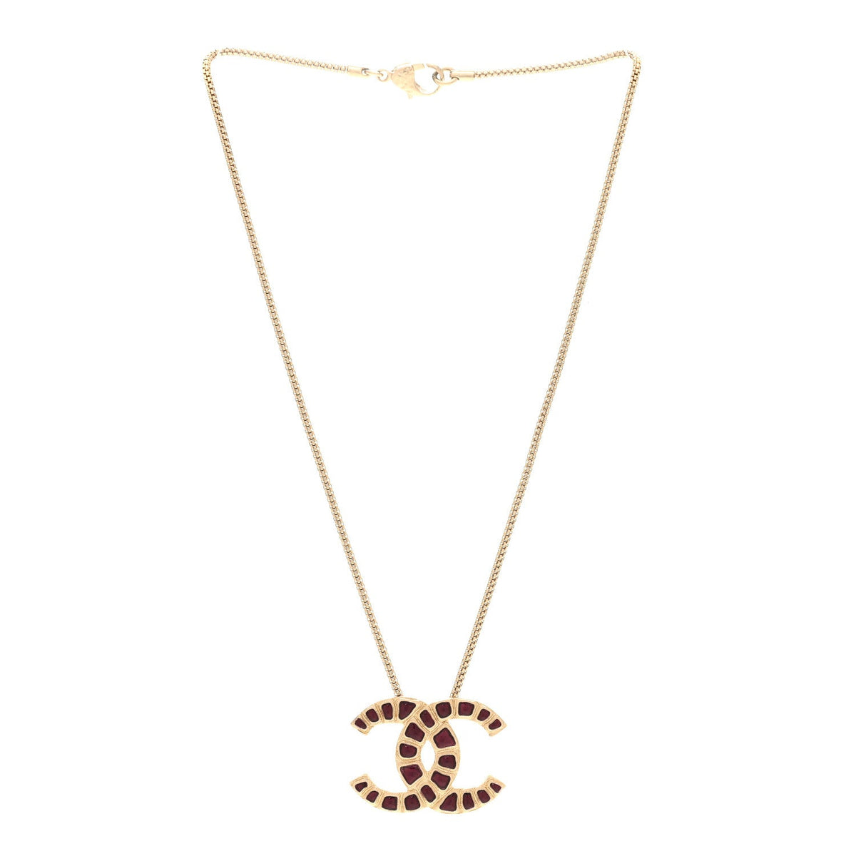 Resin Along The Nile CC Pendant Necklace Gold Purple