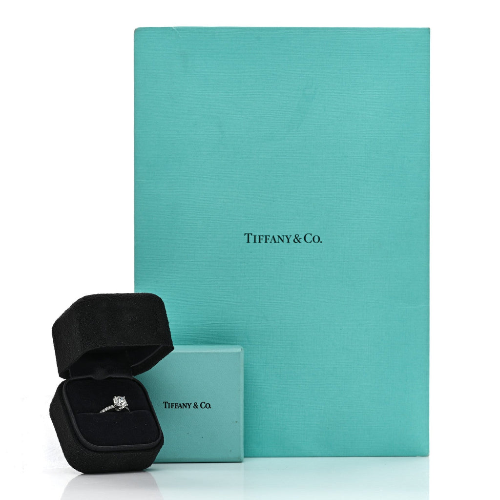 Platinum Diamond 1.11ct Novo Cushion Cut Engagement Ring 51 5.75