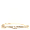 Crystal Sparkling Wheat CC Choker Necklace Gold