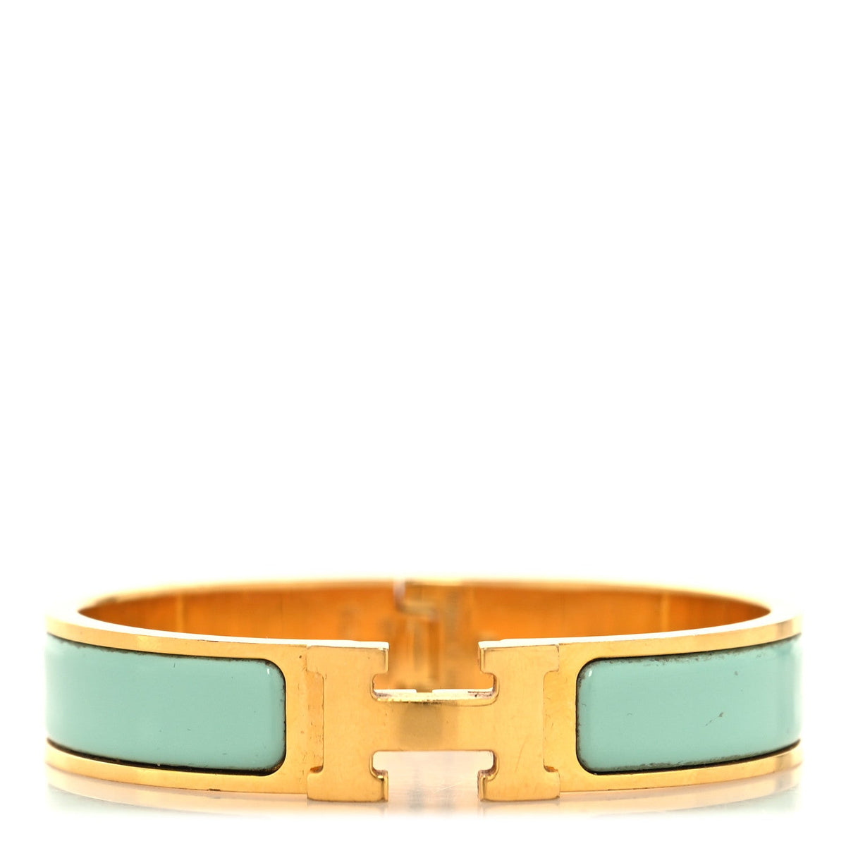 Enamel Narrow Clic Clac H Bracelet PM Aqua